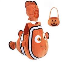 Naujas Helovino Cosplay Kostiumas Animacinis Gyvūnas Povandeninis Mobilizacija Nemo Klounas Žuvis Kombinezonas Galvos Apdangalas Rinkinys Suaugusiems Berniukams Mergaitėms 80-90cm orange