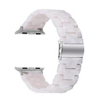 Suderinamas dervos ir guminis dirželis Apple Watch 42mm/46mm Width 22mm perlų baltos spalvos
