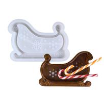 Flexible Sturdy Silicone Epoxy Resin Castes Mold Sleigh Shaped Tray Dishes Molds for Craft and Home Decoration white