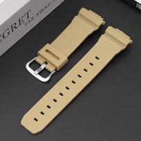 16mm Silicone Rubber Watch Band for Casio DW-5600 GW-M5610 G-5600 GW-B5600 DW-6900 GA-2100 9052 Series Sports Replacement Strap Black Buckle smėlis