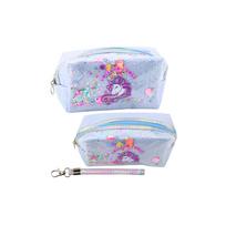 Mokyklinis pieštukinis dėklas su juostele Vienaragis Confetti Blue 20cm