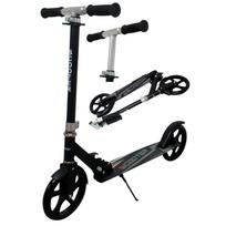 Didelis paspirtukas H5  JUODAS Sulankstomas R-Sport, 200 mm ratai, iki 100 kg