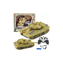 Nuotoliniu būdu valdomas RC karinis tankas T90 Šviesos garsai Smėlio sp. 1:18