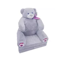 Pliušinis išskleidžiamas fotelis Meškiukas dn15-0013-sofa EUROBABY TOYS pilkas