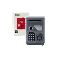 Elektroninis seifas, bankomatas, taupyklė su PIN kodu vaikams, pilkos spalvos
