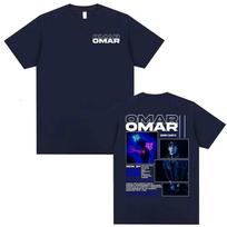 Omar Courtz Por Si No Estoy 2026 Pasaulinio Turinio Grafikos Marškinėliai 2026 Vasaros Naujas Unisex Unisex Medvilniniai Marškinėliai Street Wear Y2K L blue