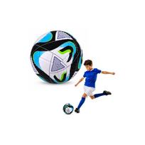 Futbolo treniruočių kamuolys, skirtas žaisti ant žolės, juodai mėlynas, 22 cm, dydis 5