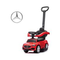 Paspiriama mašinėlė su stūmimo rankena Milly Mally MERCEDES C-Class Deluxe, raudona