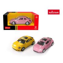 Metalinis automobilis 1:43 „Volkswagen Beetle“, geltonas, „RASTAR“