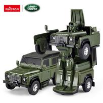 Metalinis automobilis / robotas „2-in-1“, mastelis 1:32, „Land Rover Defender“, žalias, RASTAR