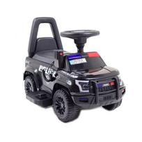 Paspiriama elektrinė mašinėlė  POLICIJOS AUTOMOBILIS – GARSO IR ŠVIESOS SIGNALAI, MEGAFONAS/QLS993D