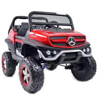 Dvivietis elektromobilis Mercedes Benz UNIMOG 4X4 MP4, lakuotas raudonas
