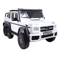 Elektromobilis Mega Mercedes G63 6x6 + sėdynė tėvams ABL-1801, White