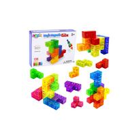 Magnetiniai kubeliai „Magic Cube“ dėlionė su 156 užduočių kortelėmis, 9 vnt