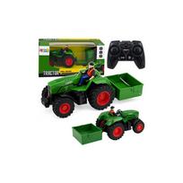 Nuotoliniu būdu valdomas žemės ūkio traktorius RC su kroviniu vežančia priekaba „Rolnik“, mastelis 1:24