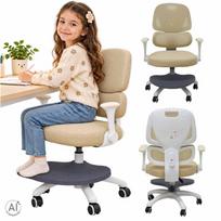 Vaikiška ergonomiška kėdė, pasukama, reguliuojamo aukščio, smėlio spalvos
