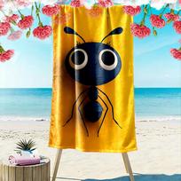 Charming bold blue ant Print beach towel, quick drying, suitable for travel, outdoor sports, jogging, the beach and swimming, gift 70cmx140cm(27x55inch)