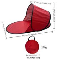 Up Beach Tent Uv Protection Silver Coating Ultra Light Portable Instant Sun Shade Shelter For 1 Person Outdoor Camping raudona