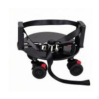 Golf Bag Wheel Base Swivel Stand with Wheels LowProfile for Golfers White juoda