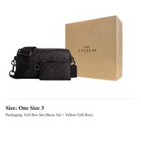 COACH AXEL Coated Canvas Shoulder Bag, Crossbody Bag Small Men's Charcoal & Black CV762-QBMI5 One Size 1