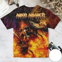 Rare Amon Amarth band Versus The World Album 3D Unisex Shirt All Size NI305 3XL black