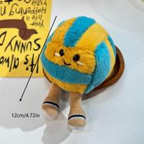 Soft Plush Cartoon Volleyball Toy, Fun Sports-Themed Keychain and Bag Decor blue