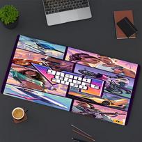 Grand Theft Auto VI Print Mouse Pad, for Keyboard Pad Laptop PC Mat for Office Home Use, Desk Decor, Perfect Birthday Gift for Gamers 30cmx60cm