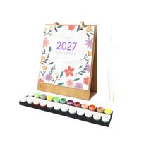 2027 Kalendorius su skaičiais Stalo kalendorius Kūrybingas Dekoratyvinis One Size beige