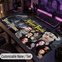 Custom Text Big Mousepad, Extended Desk Pad For Laptop Work GameThe Addams Family 50cmx100cm