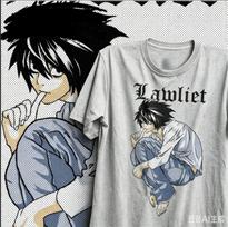 2026 Death Note L Lawliet Anime Graphic White Oversize Y2K T-Shirt Soft Cotton For True Anime Fans and Enthusiasts XXXL gray