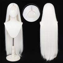 Long Straight Wig 100cm/ 40 Inch Lace Wig White Synthetic Wig Blonde Wig for Women Long Cosplay Wig Pink Wig Long Black Wig 38inches&1pc white
