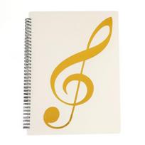 40 Pages Music Binder Waterproof Spiral-Bound Folder File Organizer Document Folder  Women Men smėlis