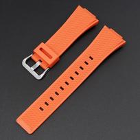 Dirželis Casio G-SHOCK GM-110 GA-100/110/120 400 GA-700 800 GD-100 GAL-100 GW-8900 pakeisti silikoninės gumos laikrodžio apyrankę 16mm oranžinė/sidabras