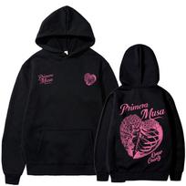 Omar Courtz Primera Musa Album Tour Merch Hoodies Men's Women Fashion Hip Hop Hooded Sweatshirts Fleece Oversized Pullovers Coat 3XL black