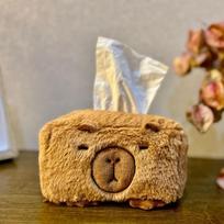 Kapibara Pliušinė Servetėlių Dėžutė Be Kamšalo Mielas Namų Dekoras Kawaii Pliušinis Žaislas 25X20X15CM beige