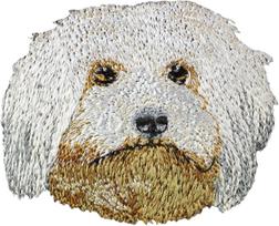 Havanese, Havanese Cuban Bichon, Bichón Havanés - dog-shaped patch, embroidered patch, unique decoration for Art-Dog backpack