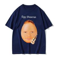 Juokingi Kiaušinio Ed Sheeran Memas T-shirtai Vyrams Moterims Madingi Laisvalaikio Harajuku T-shirtai Vyriškas Apvalus Kaklas Trumpomis Rankovėmis T-shirtas 2XL white