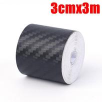 3D Carbon Fiber Matte Car Sticker DIY Paste Protector Strip Car Threshold Door Edge Anti Scratch Tape Waterproof Protection Film gray