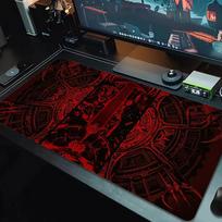 Doom Pelės Padas Didelis Žaidimų Stalo Pagalvėlė Neslystantis Nešiojamojo Kompiuterio Planšetinio Kompiuterio Didelis Pelės Padas XXL Kilimėlis Mini Kompiuterio Žaidimų Kilimėlis Su Užrakinta Briauna_xia 30cmx60cm(11.8x23.6inch) brown
