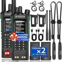 BAOFENG UV 32 Walkie Talkie Long Range GPS 10W Multi Band Wireless Bluetooth Programming Copy Frequency UV32 Ham Radio Camping EURO