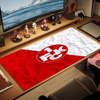 Kaiserslautern Large Size Mouse Pad Large Gaming Table Cushion Non-slip Laptop Tablet Big Mousepad XXL Mat Mini PC Playmat With Lock edge 30cmx60cm(11.8x23.6inch) white