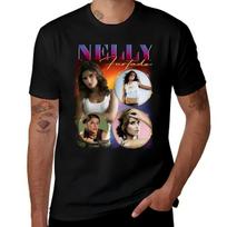 Nelly Furtado 90s00s Retro Collage Black T-Shirt L juoda