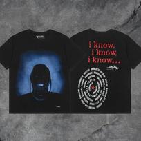 Travis Scott Utopia Tour Official Merchandise Mens Cotton Streetwear T-Shirt Loose Fit Casual Tee Medium gray