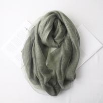 VREOVOR High-end Korean Version Double-layer Mohair Wool Silk Scarf Mulberry with Cheongsam Shawl Summer Outside Fashion Trend 190-70cm gray