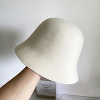 Japoniška grynos vilnos kibiro formos kepurė, moteriška žvejo kepurė, juoda ir balta kibiro formos kepurė, šilta M(56-58cm) balta