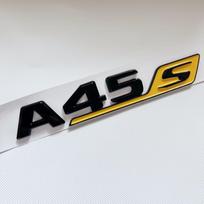 3D ABS Chromo Juodos Raudonos Raidės Automobilio Bagažinės Emblema Lipdukas Mercedes Benz A45 AMG W177 W176 A45S Logotipui Automobilio Aksesuarai white