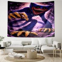 Huggy Wuggy Print Tapestry, Backdrop, Easy Setup, Ideal for Bedroom, Office & Living Room, with Aesthetic Wall Hanging Decor. 180cmx230cm