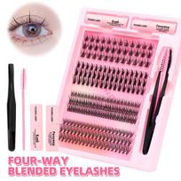 False Eyelashes for Women - Thick Full Look Lashes One Size pink