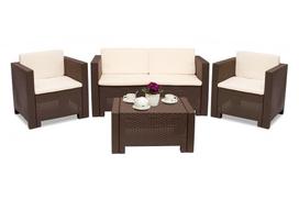 Naujoviški sintetinio ratano baldai Colorado Coffee 4 rudos Bica