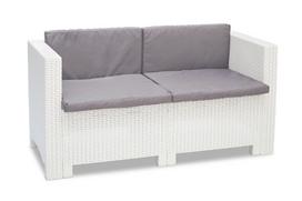 Dvivietė sintetinio ratano sofa Colorado baltos Bica